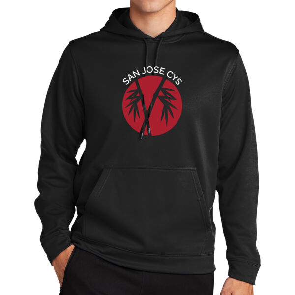 San Jose CYS Black Fleece Hooded Pullover Thumbnail