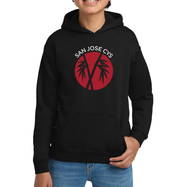 San Jose CYS Youth Black Heavy Blend Hooded Sweatshirt Thumbnail