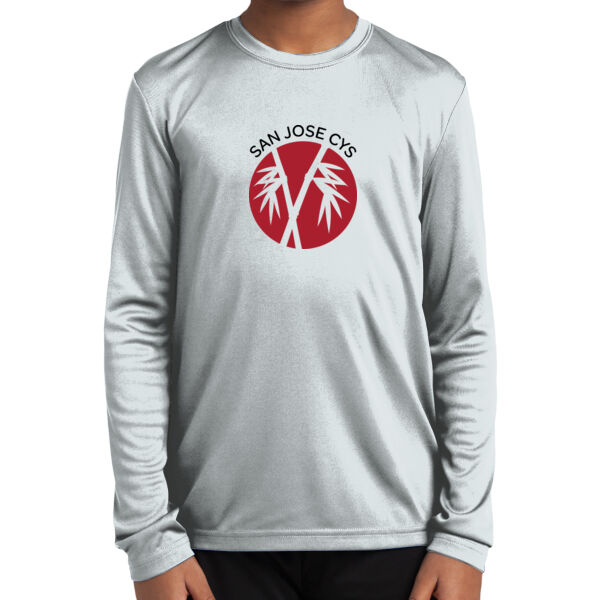 San Jose CYS Youth White Long Sleeve PosiCharge Competitor Tee Thumbnail