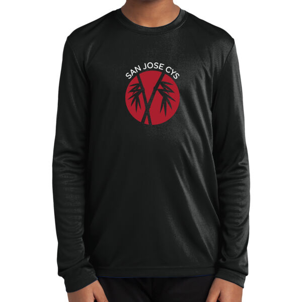 San Jose CYS Youth Black Long Sleeve PosiCharge Competitor Tee Thumbnail