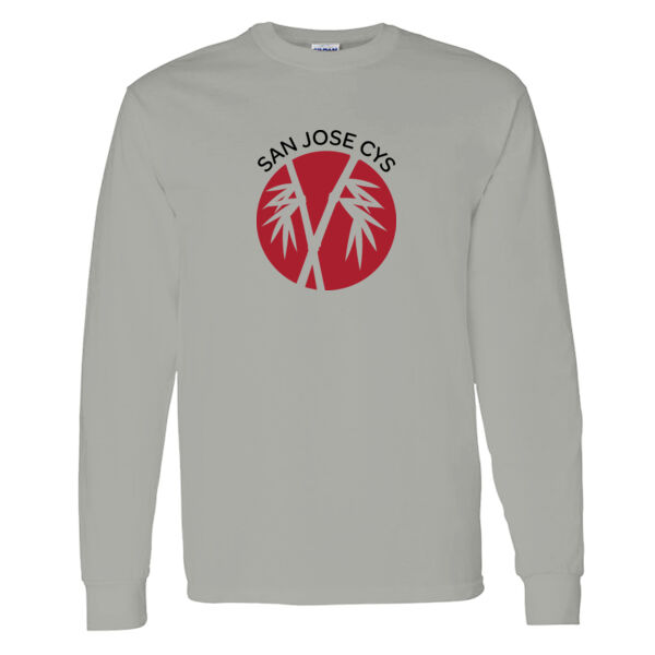 San Jose CYS Grey Heavy Cotton 100% Cotton Long Sleeve T Shirt Thumbnail