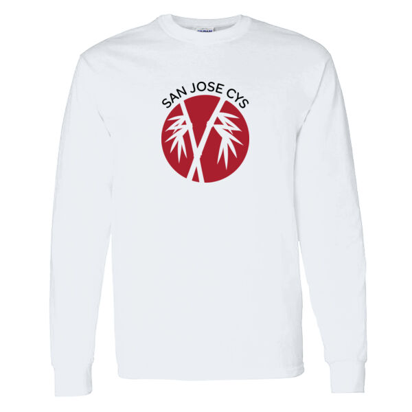 San Jose CYS White Heavy Cotton 100% Cotton Long Sleeve T Shirt Thumbnail